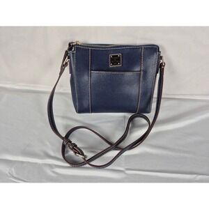 Dooney & Bourke Lexington Crossbody Bag Midnight Blue Pebble Grain Leather